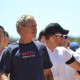 Former President George W. Bush with the wounded warriors who participated in the 100K race.