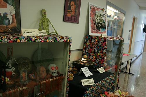 Dia De Los Muertos altar on the third floor of the Classroom Center. Photo by Courtney Inman.
