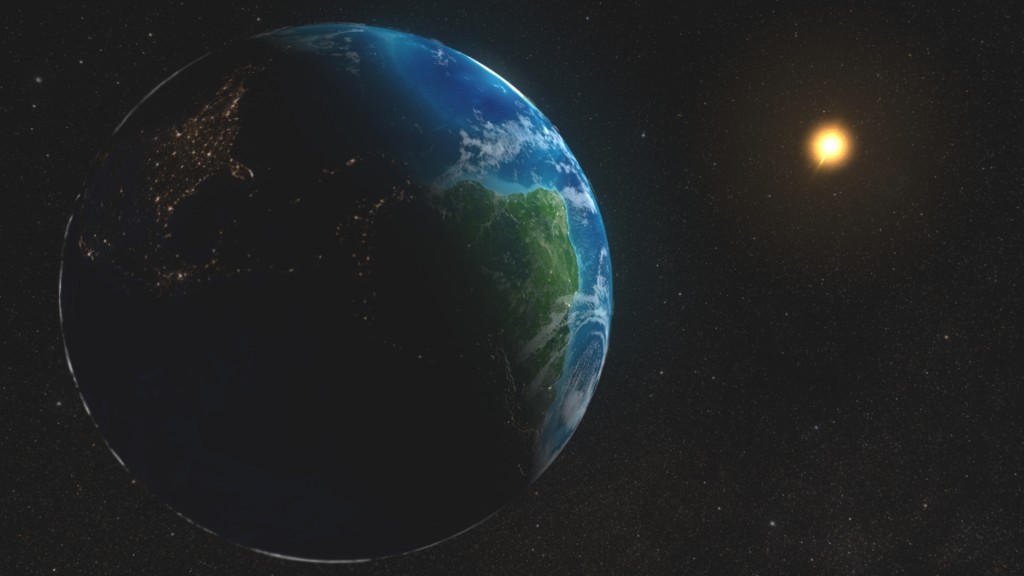 The Earth and The Sun. Courtesy photo NASA.