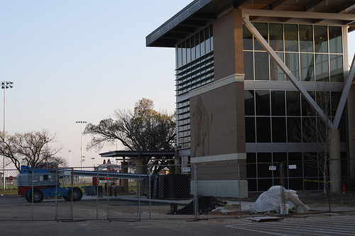 The unfinished Virgil Henson Activities Center additions. Photo by Maria Molina.