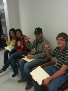 FFA students waiting to compete at invitational. Photo by Ryan Schaap.