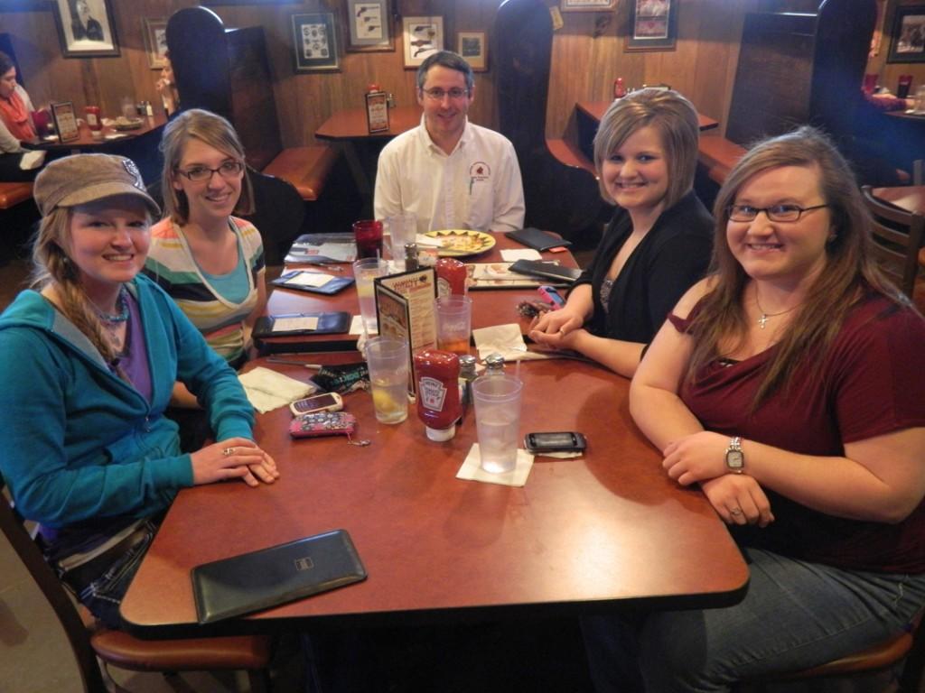 Lacey Roberts, Haley Sprague, Tanner Robertson, Morgan Adams, and Reba Underwood. Photo by Ryan Schaap.