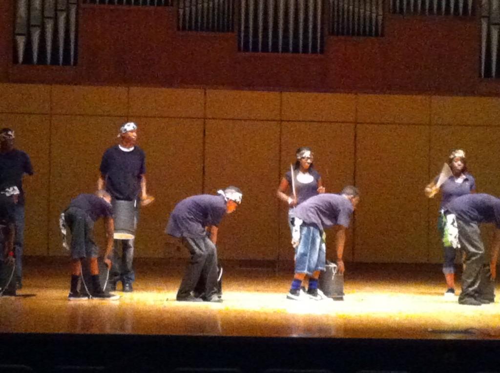 WTAMU steppers entertain the audience. Photo by Brittany Castillo.