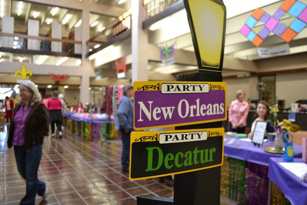 The Cornette Library hosted Books ‘N Boots Bazaar Mardi Gras in the library atrium. Photo by Alex Montoya.