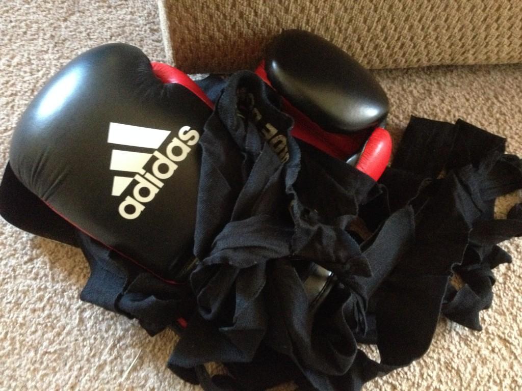 Colleen Pitts uses a variety of equipment in her kickboxing class.