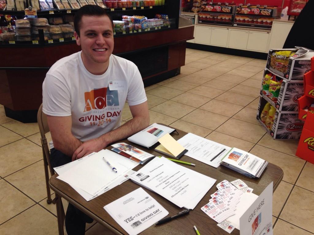 Kase Wilbanks worked at the ACE Giving Day event on Nov. 20, 2014.